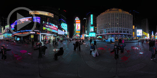 Times Square em panorâmicas 360°