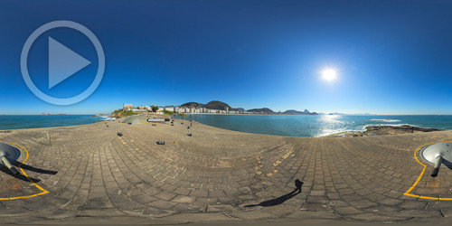 Canhões do Forte de Copacabana em 360°