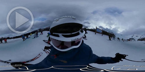 Vídeo esquiando em 360°