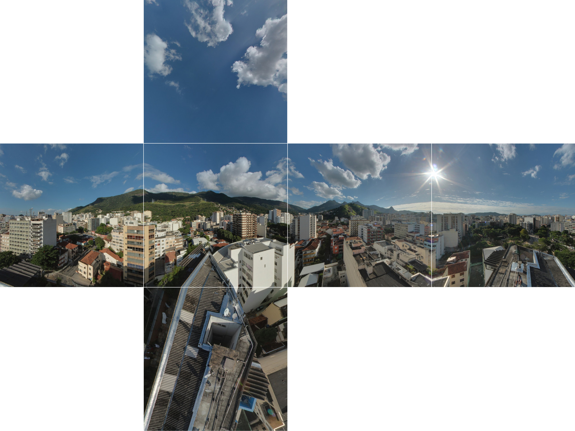 céu azul claro hdri 360 panorama em projeção perfeita com zênite